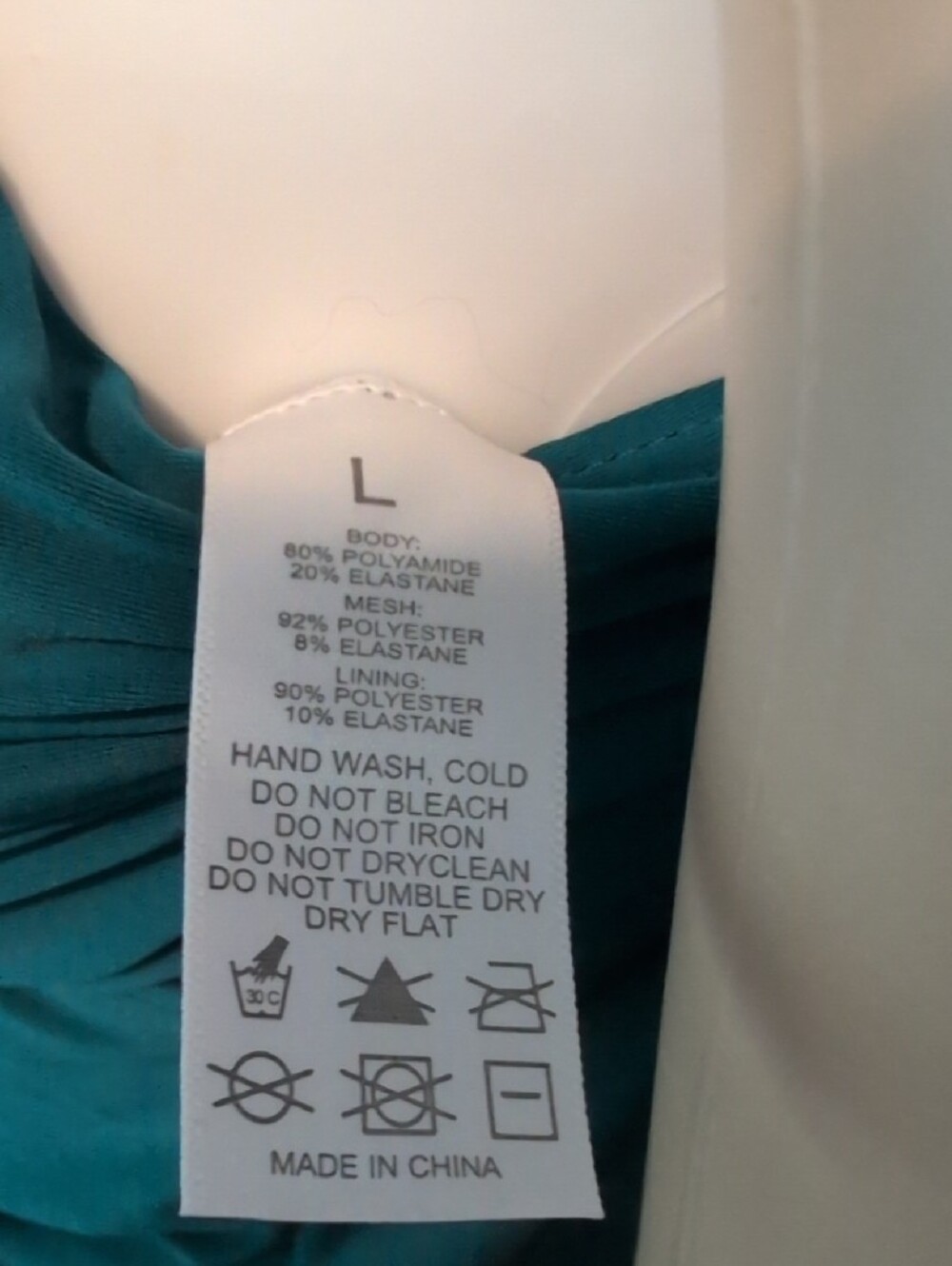 NWOT Teal Ruched Tankini Swim Top and Briefs - Picture 4 of 4